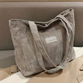 Damen Cord Tote Bag – Großes Fassungsvermögen, Casual Fashion Handtasche