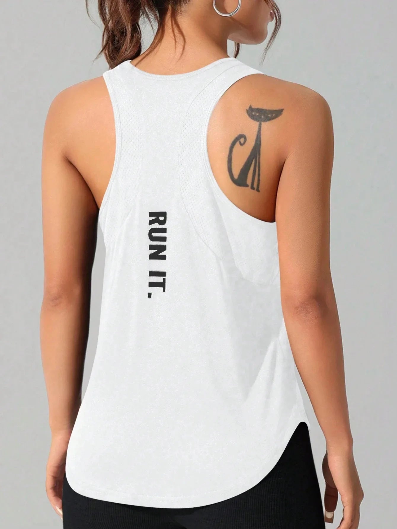 Damen Sport-Vest mit Stickerei – Atmungsaktiv für Yoga, Tennis & Alltag