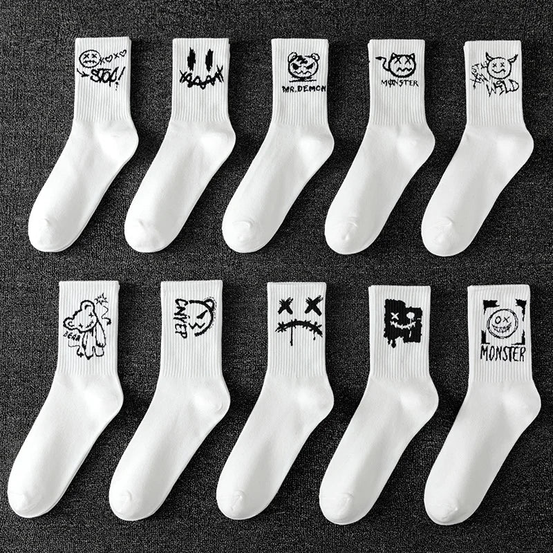 Ghost Face Graffiti Sportsocken – 10er Pack