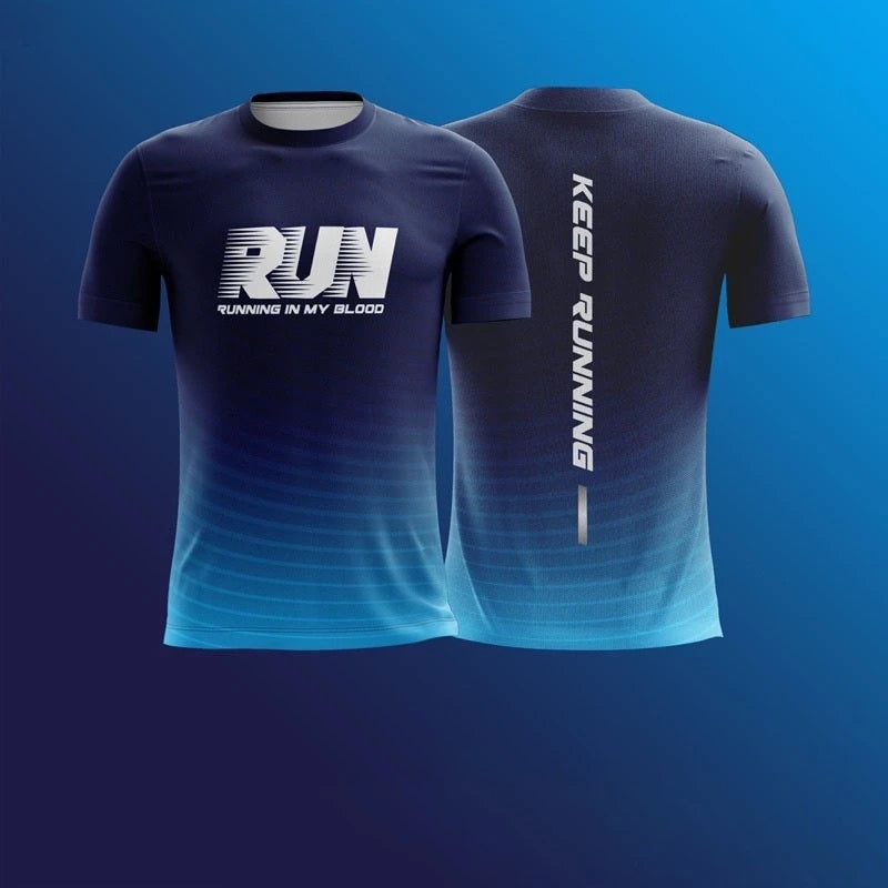 Herren 3D-Print Lauf-T-Shirt – Atmungsaktives Schnelltrocknend Gym Top