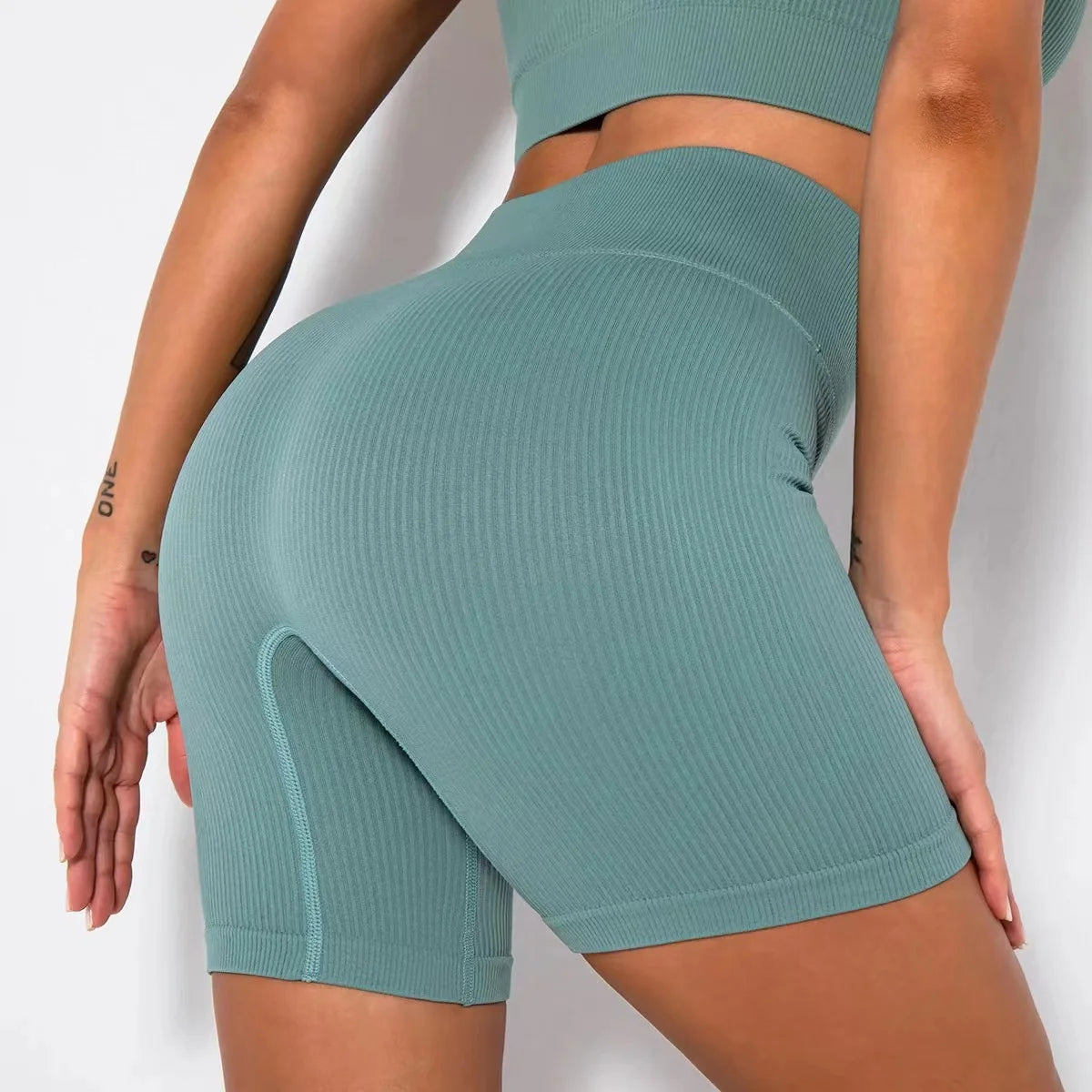 Damen Nahtlose Sport-Shorts – High Waist, Push-Up, Yoga & Radfahren