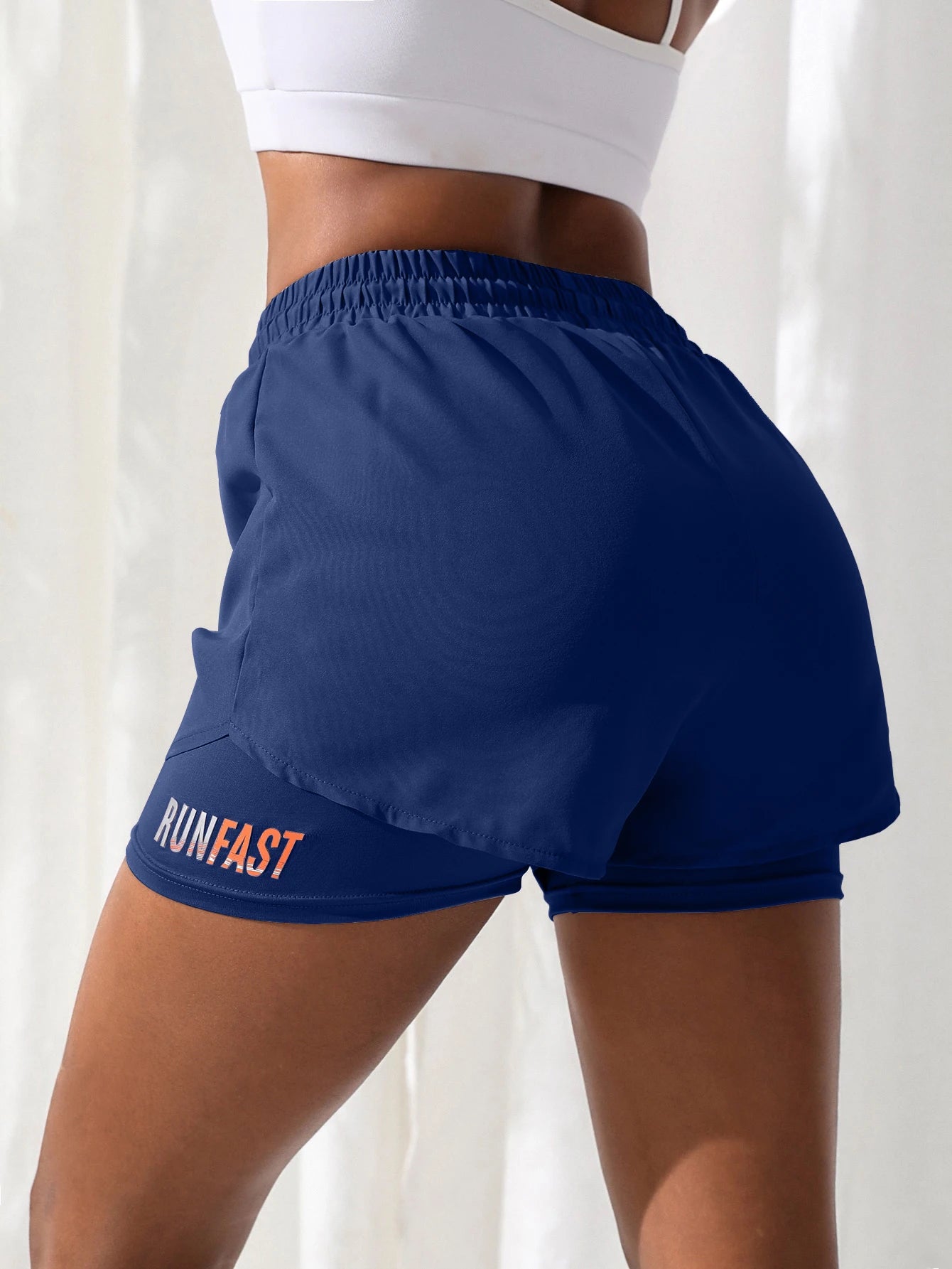 LaufWerk FlexShorts Women – High Waist Fake Two-Piece Shorts für Yoga & Running