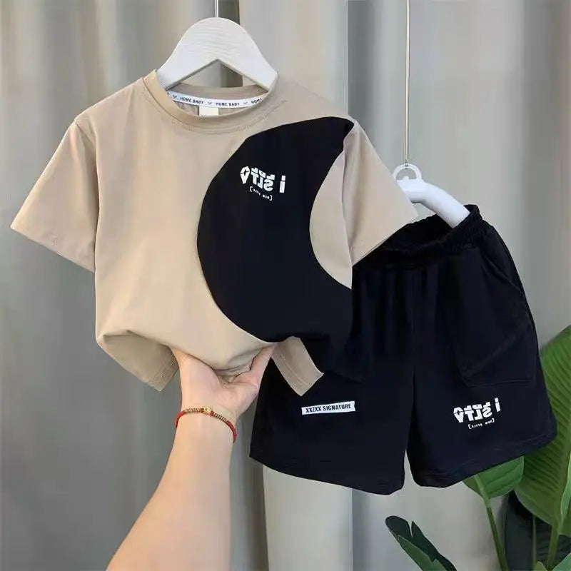 Jungen 2-teiliges Sport-Set – Shirt & Shorts im Korean Style