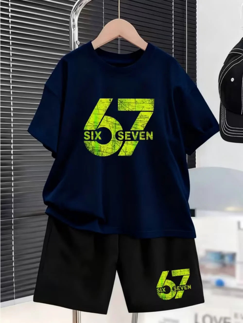 Kinder 3D-Print Set – T-Shirt & Shorts