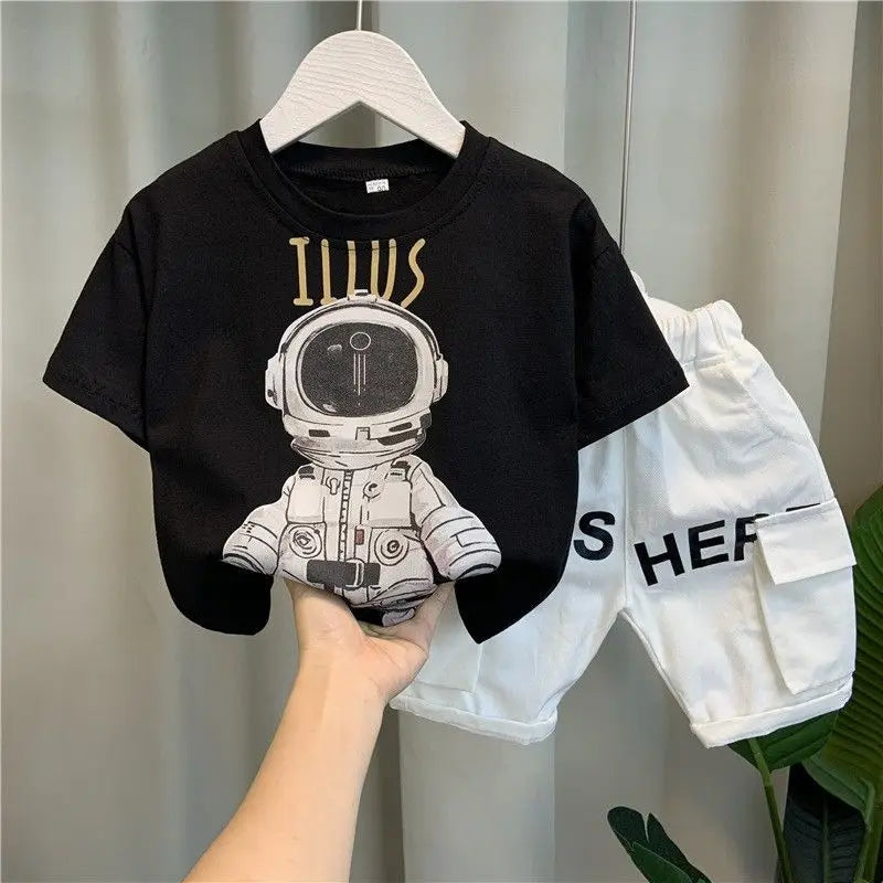 Jungen 2-teiliges Sport-Set – Shirt & Shorts im Korean Style