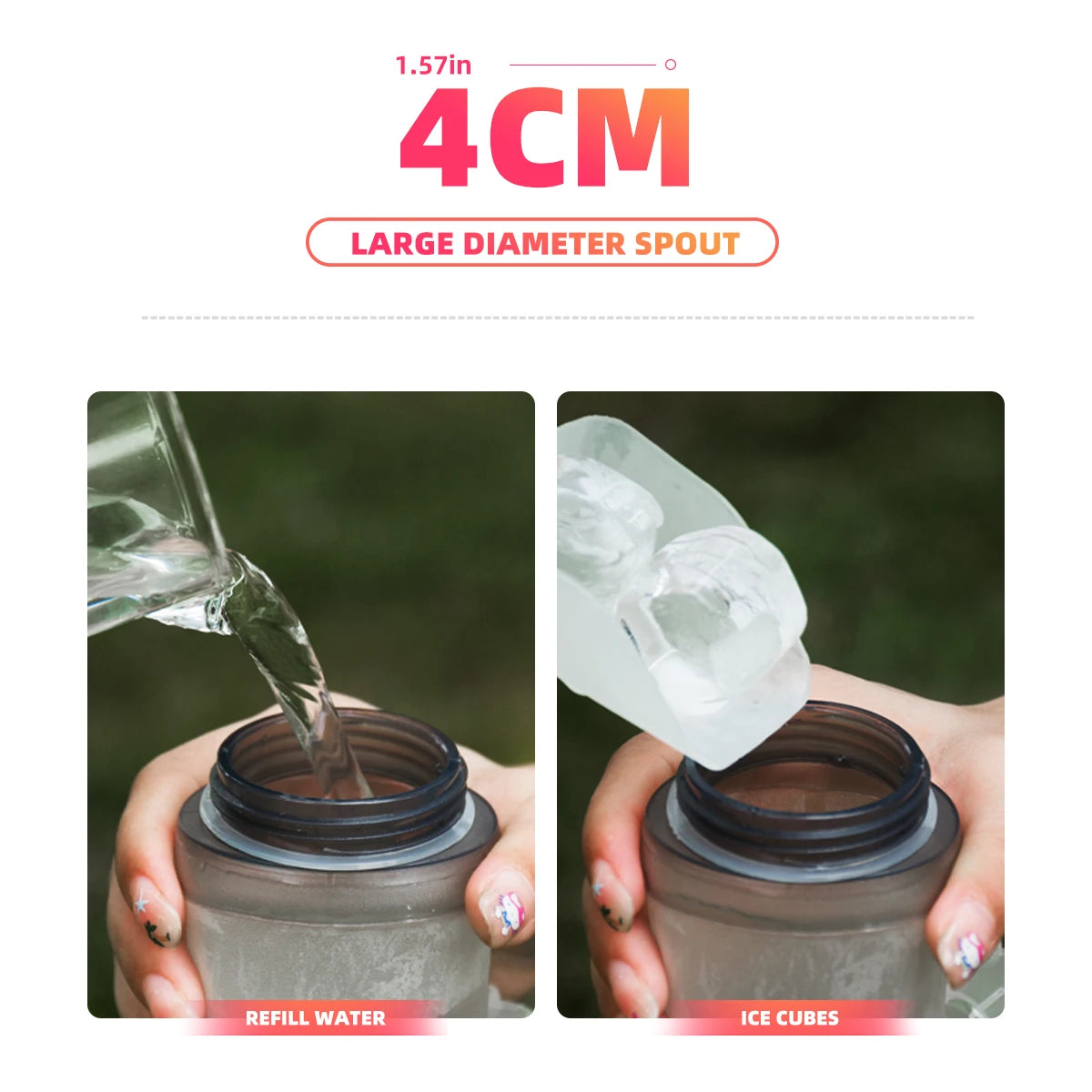 Faltbare Softflasche mit Weithalsmundstück – 300ml / 500ml für Running, Radfahren & Wandern