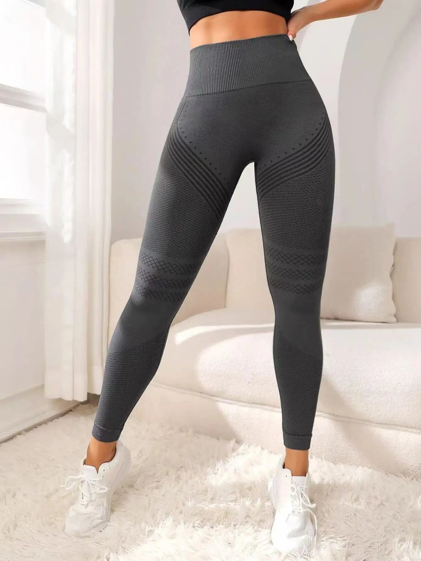 Anti-Cellulite 3D Leggings Damen | High Waist, Butt Lifting, Bauchkontrolle
