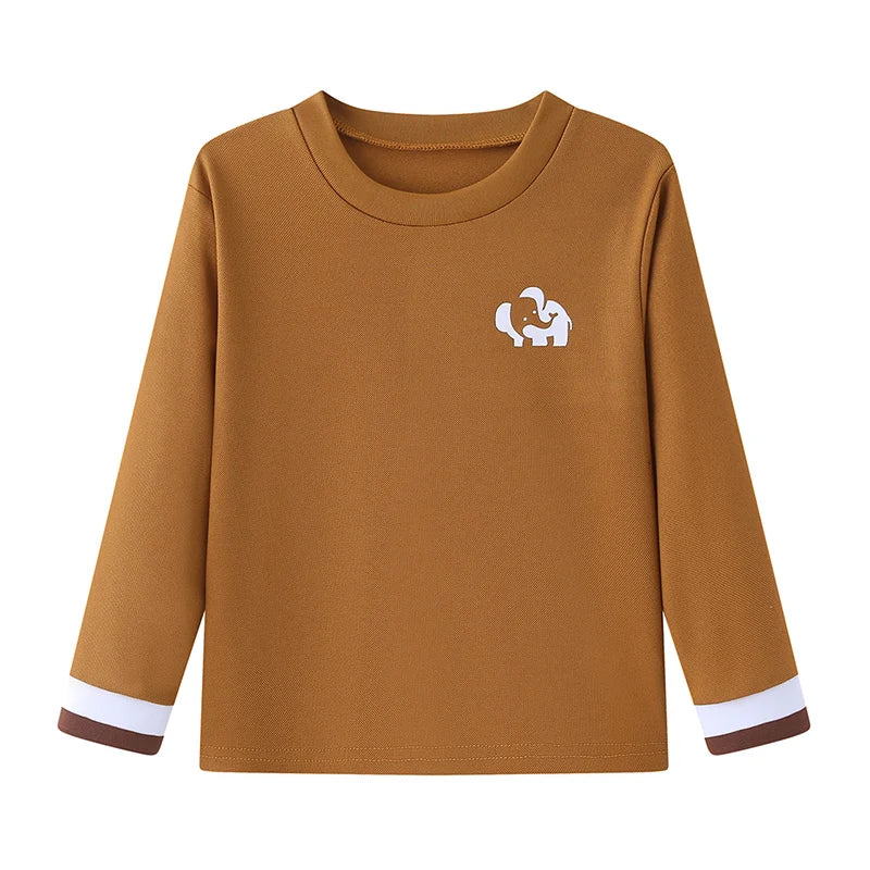 Kinder Langarm-Shirt Unisex | 1er oder 3er-Set, Rundhals, Herbst/Winter