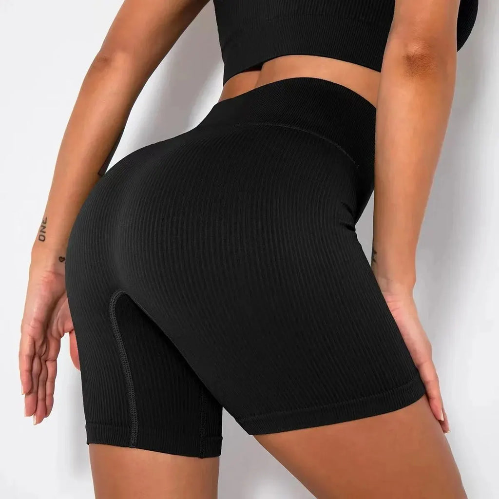 Damen Nahtlose Sport-Shorts – High Waist, Push-Up, Yoga & Radfahren