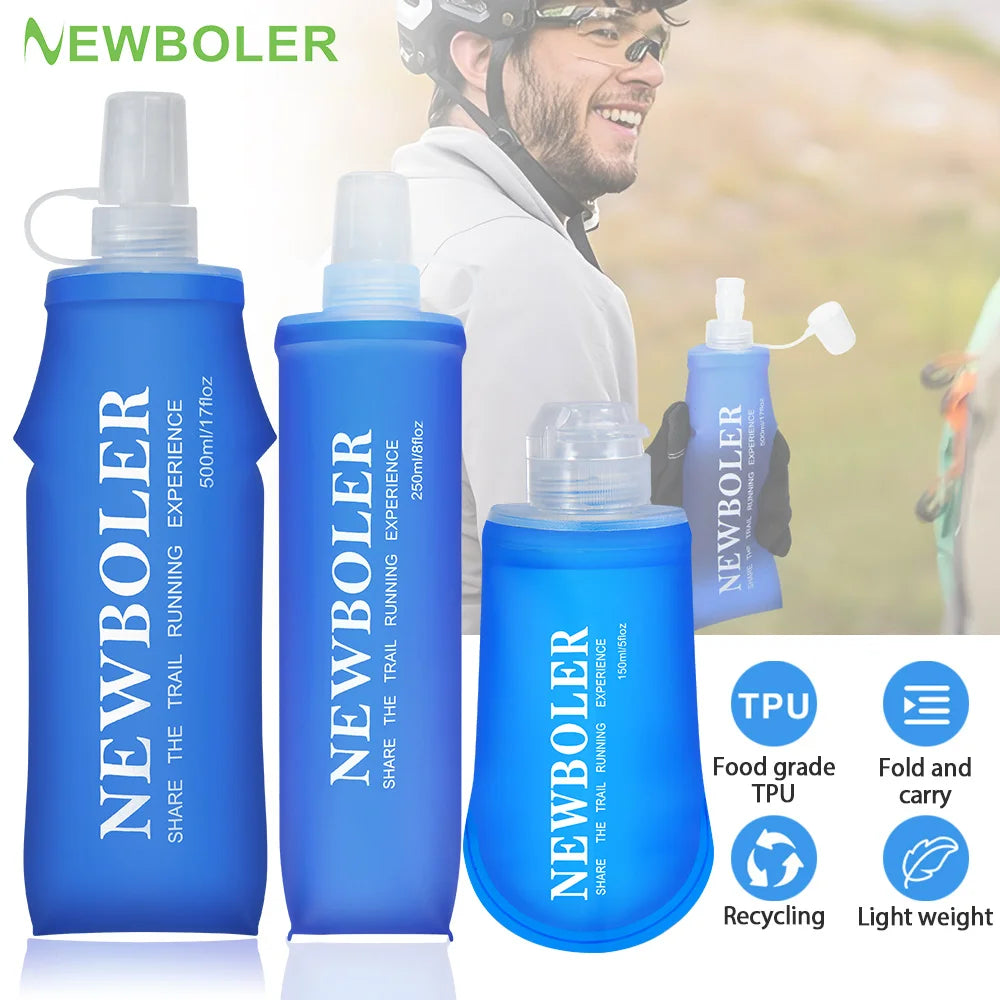 Faltbare Trinkflasche TPU – 150ml / 250ml / 500ml für Running & Outdoor