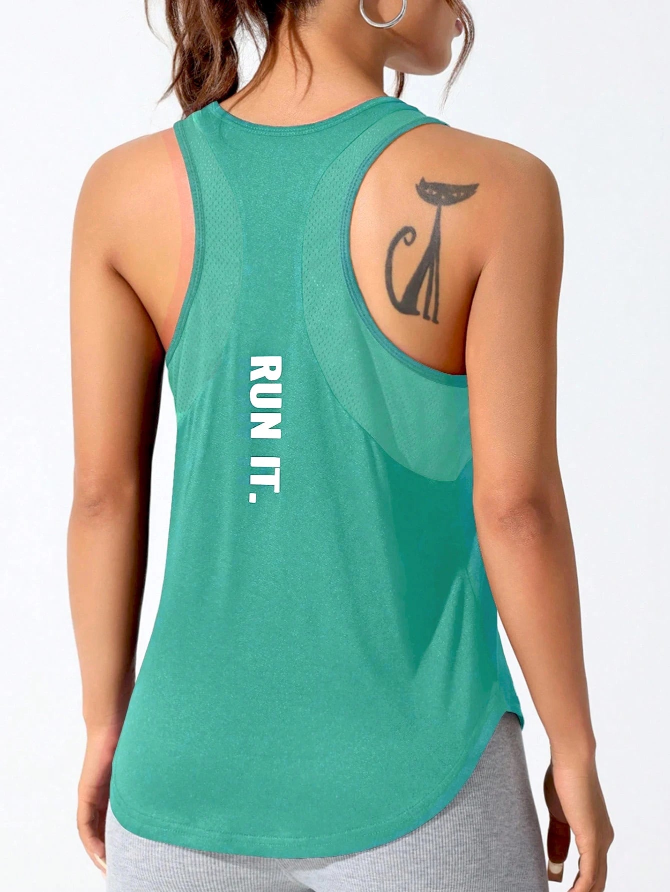 Damen Sport-Vest mit Stickerei – Atmungsaktiv für Yoga, Tennis & Alltag