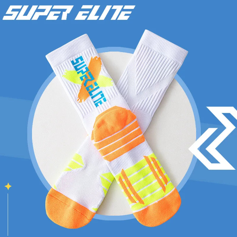 LaufWerk Elite Sport Socks – Gepolsterte Hochschaft-Sportsocken für Herren
