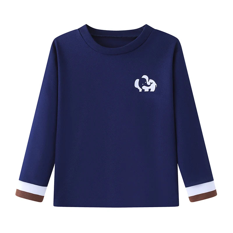 Kinder Langarm-Shirt Unisex | 1er oder 3er-Set, Rundhals, Herbst/Winter