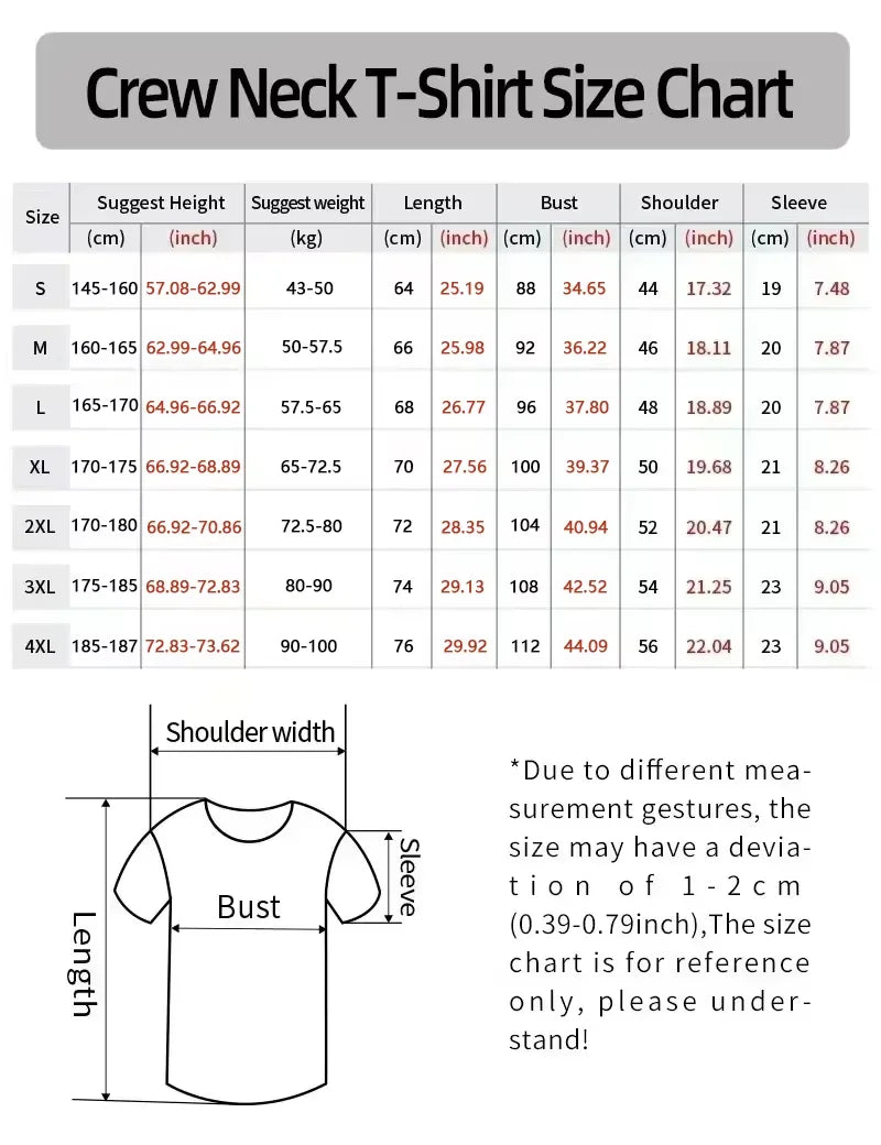 Herren T-Shirt – 100% Baumwolle, Trendy Print, Kurzarm