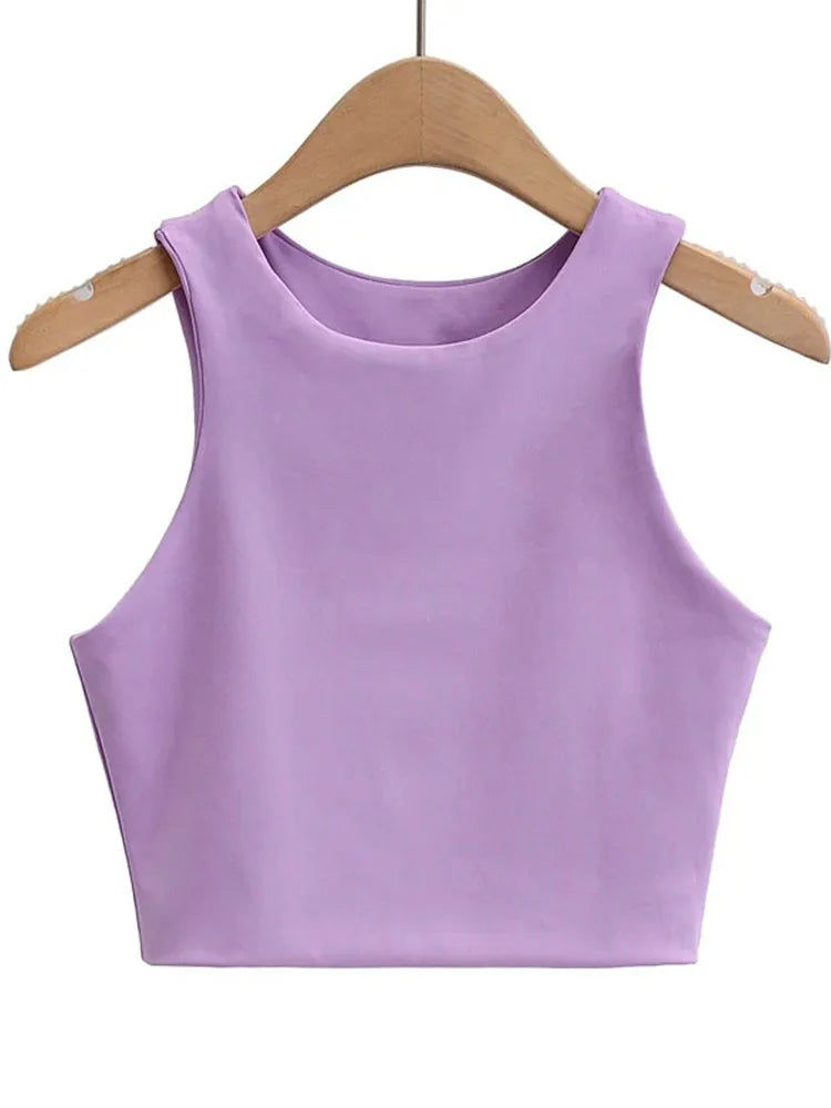 Damen Tank Top – Ärmelloses Sommer-Shirt mit rundem Ausschnitt in 6 Farben
