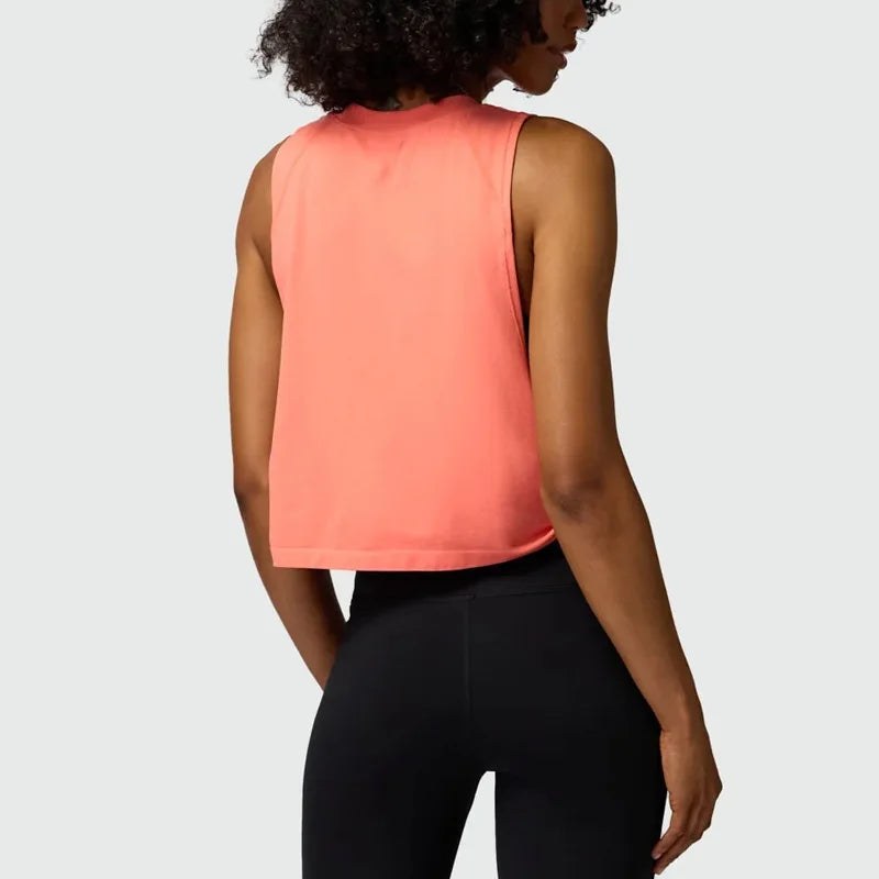Ärmelloses Yoga Crop Top Damen – Mesh, schnelltrocknend, atmungsaktiv