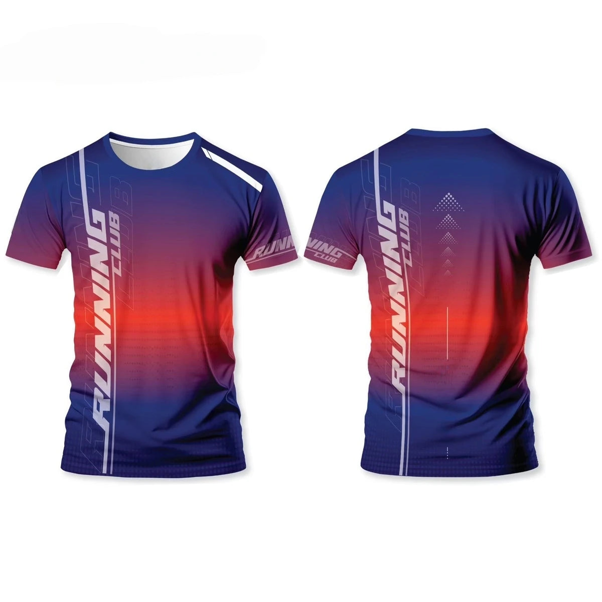 Herren 3D-Print Lauf-T-Shirt – Atmungsaktives Schnelltrocknend Gym Top