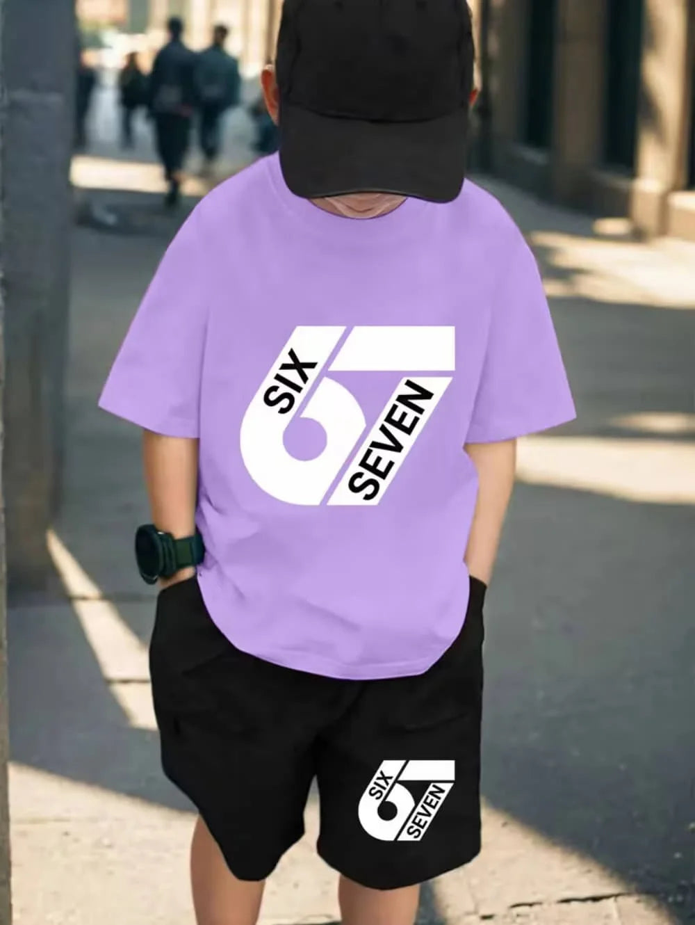Kinder 3D-Print Set – T-Shirt & Shorts
