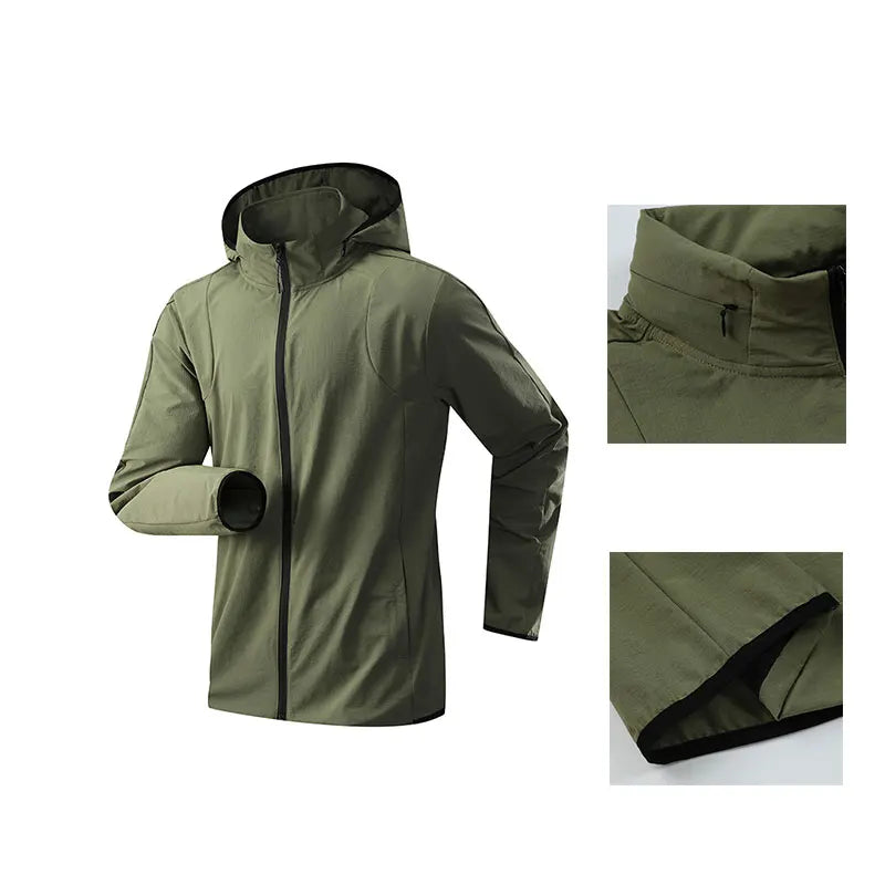 Unisex Herbst-Sportjacke – Windabweisend | Abnehmbare Kapuze | Laufen & Fitness