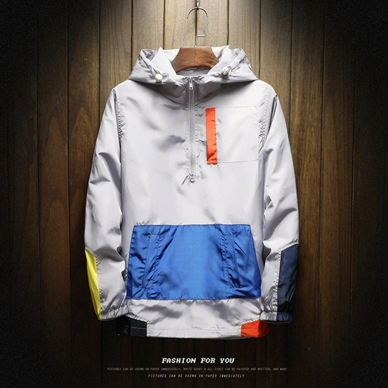 Herren Windbreaker Jacke – Colorblock