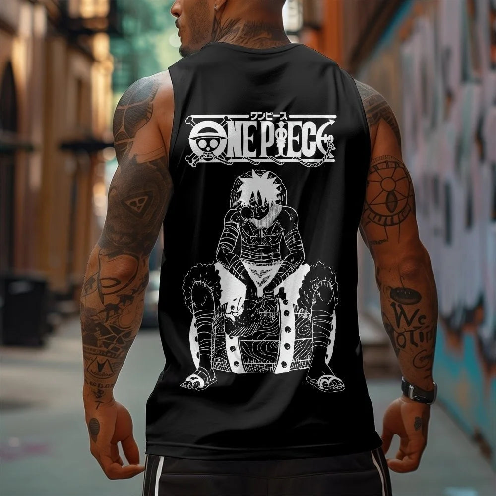 One Piece Luffy Tank Top – Sleeveless Sports Vest