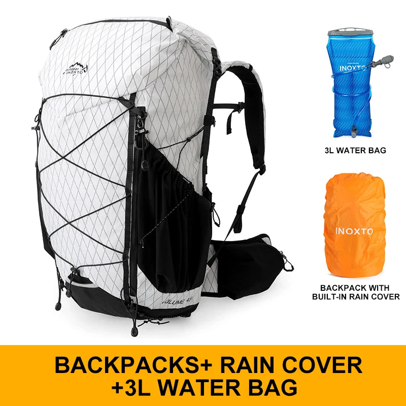 45L Trekkingrucksack mit Regencover – mit oder ohne 3L Wasserbehälter