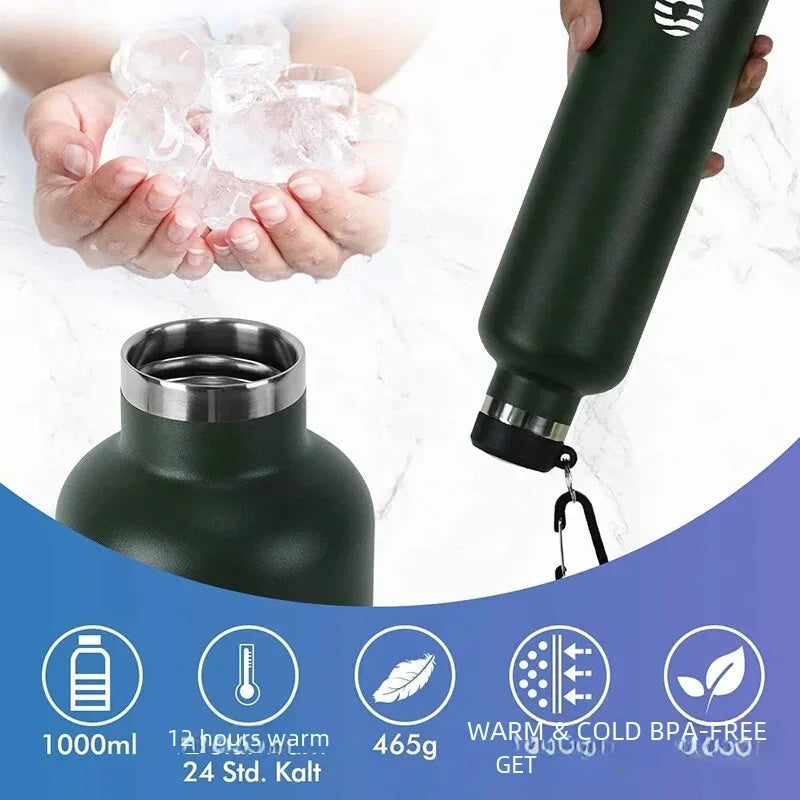 Edelstahl-Thermoflasche 950ml – Vakuumisoliert, 100% Auslaufsicher & BPA-frei | FEIJIAN