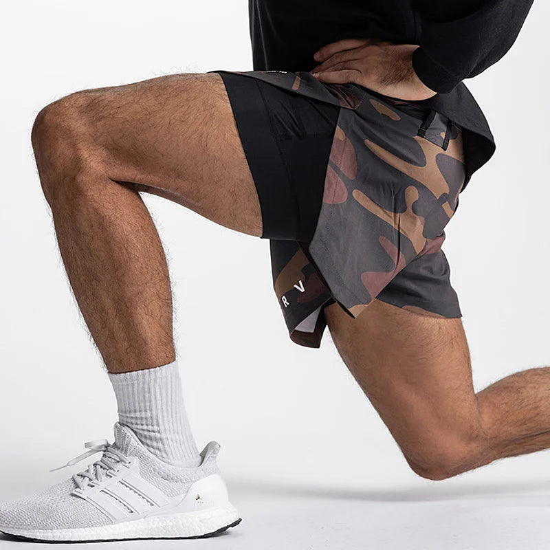 Herren 2-in-1 Sport-Shorts | Schnelltrocknend, mit Tasche – Laufen, Gym & Beach