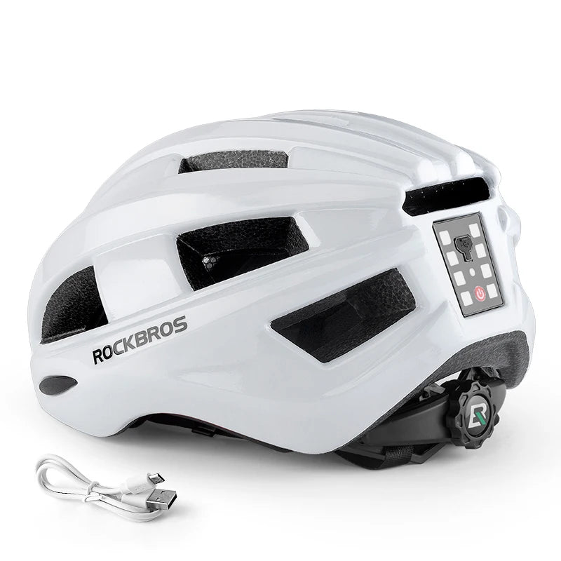 ROCKBROS Fahrradhelm mit USB-Rücklicht ZK-013 – Ultraleicht EPS PC, MTB & Rennrad, 55–60 cm