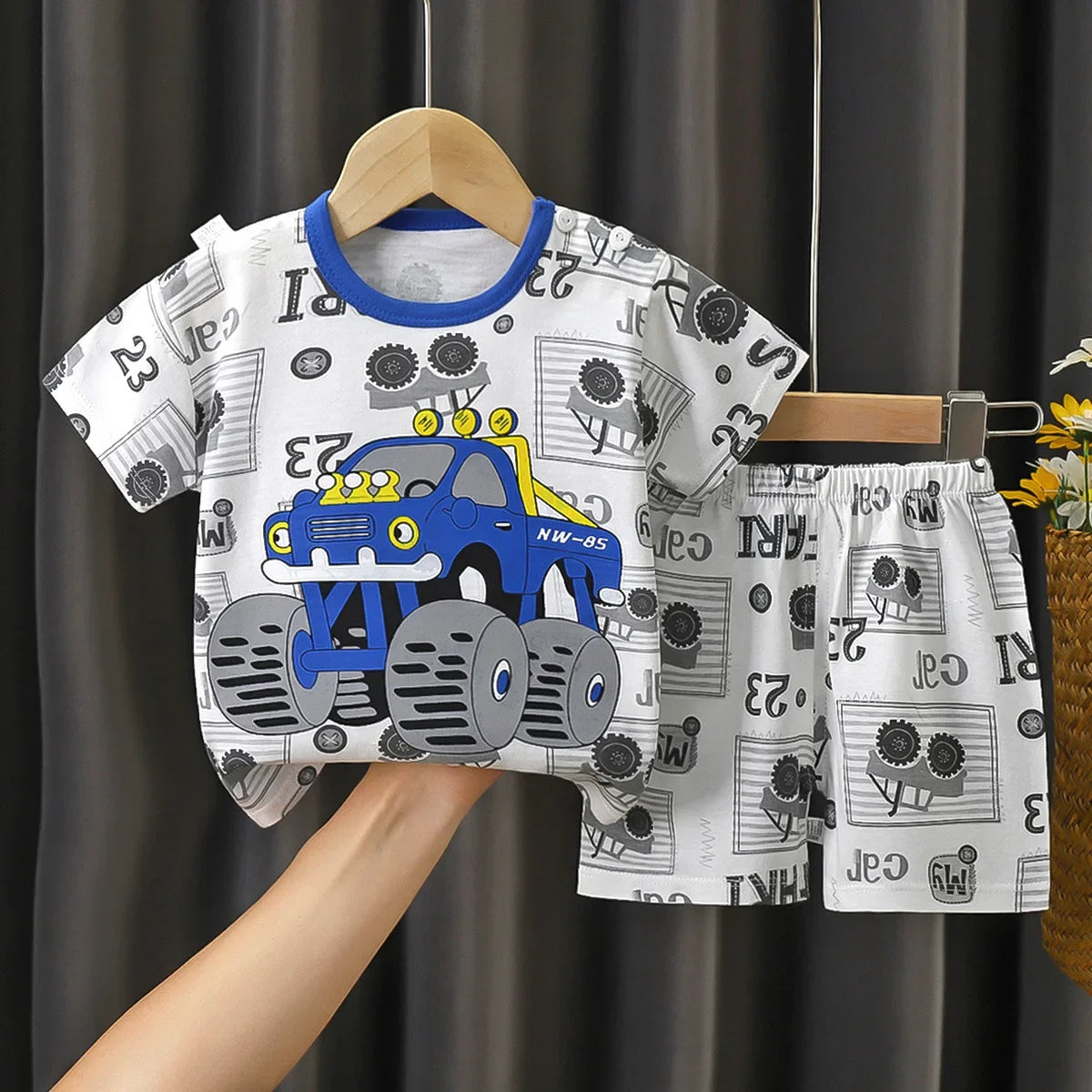 Kinder Sommer-Set – T-Shirt & Shorts | 100% Baumwolle, Atmungsaktiv & Hautfreundlich