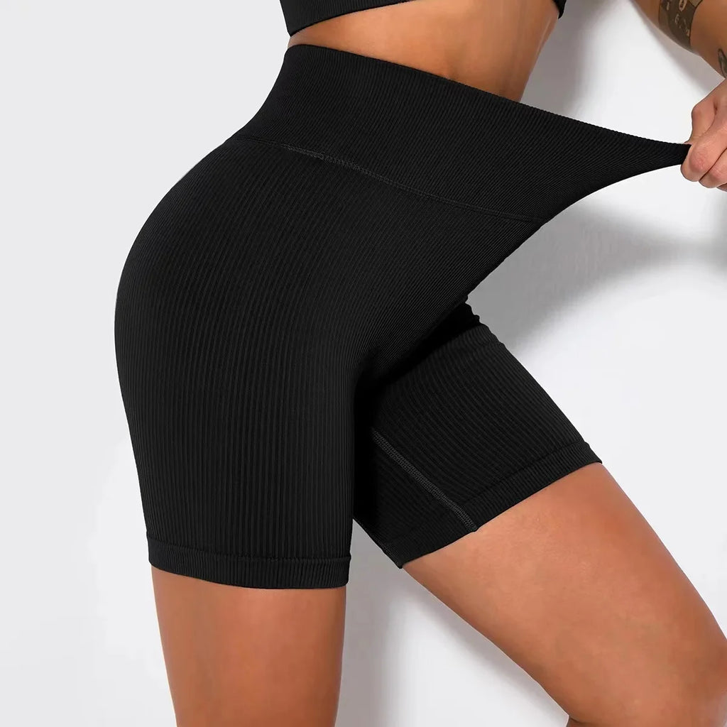 Damen Nahtlose Sport-Shorts – High Waist, Push-Up, Yoga & Radfahren