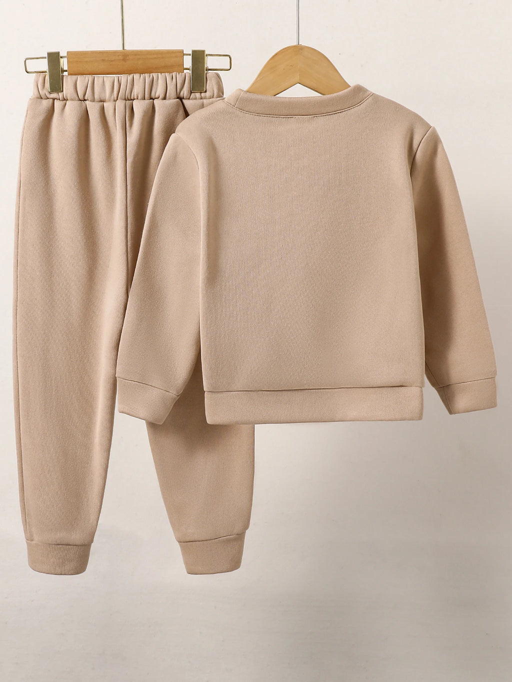 Mädchen 2-teiliges Set | Hoodie + Hose, Prägebuchstaben, Rundhals, Casual Sportswear, 4–7 Jahre