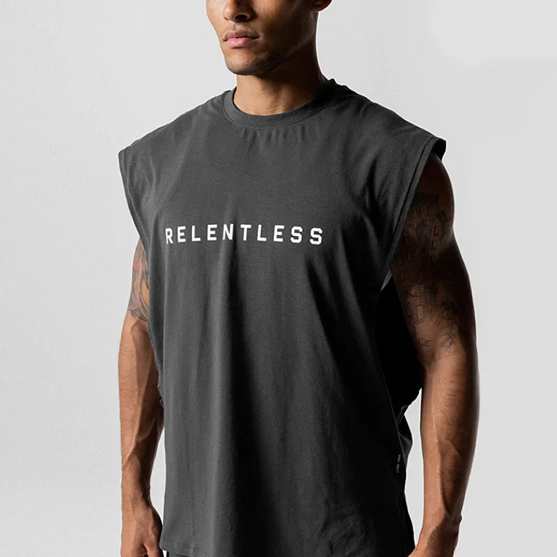 Herren Tank Top Gym – Baumwolle, ärmellos, bedruckt | Bodybuilding, Fitness & Sommer | M–XXXL