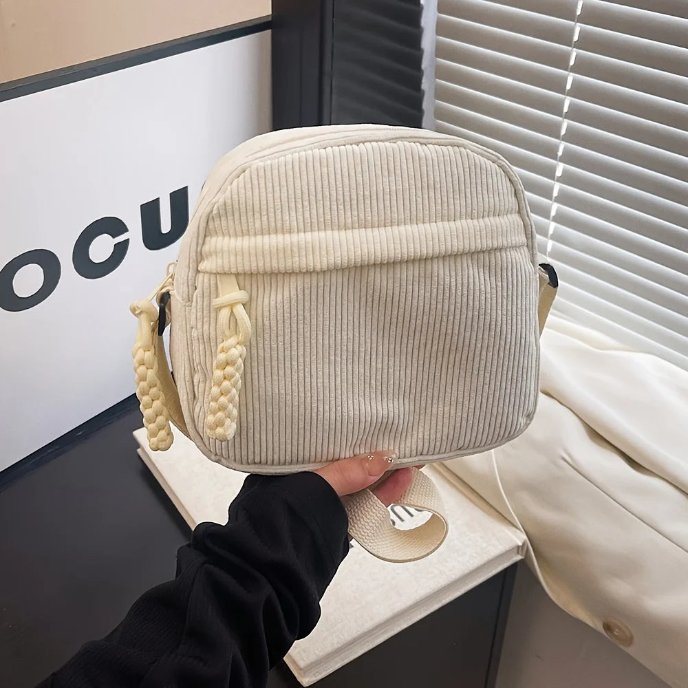 Cord Umhängetasche Harajuku – Vintage, casual, vielseitig