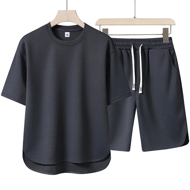 Herren Sommer-Set – T-Shirt & Shorts | Casual, Atmungsaktiv & Vielseitig | ZSMYSAA