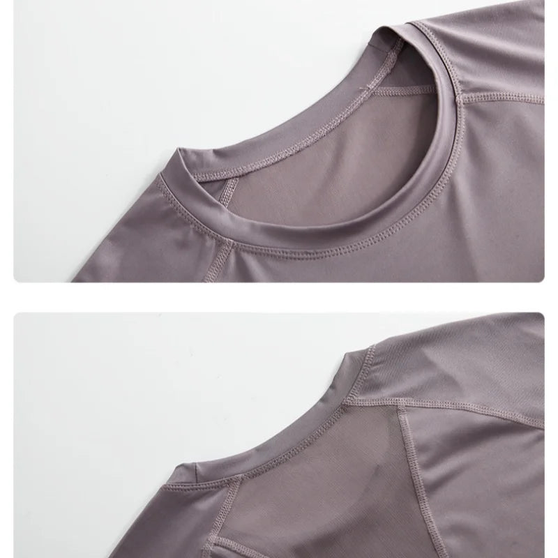 DRUR Damen Sport-Shirt – Kurzarm, Rundhals, schnelltrocknend | Yoga, Gym & Running