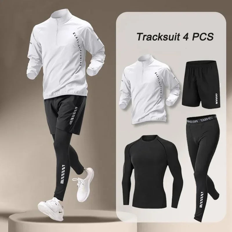 Herren Quick-Dry Jacken-Set – Outdoor Sportswear für Running & Fitness