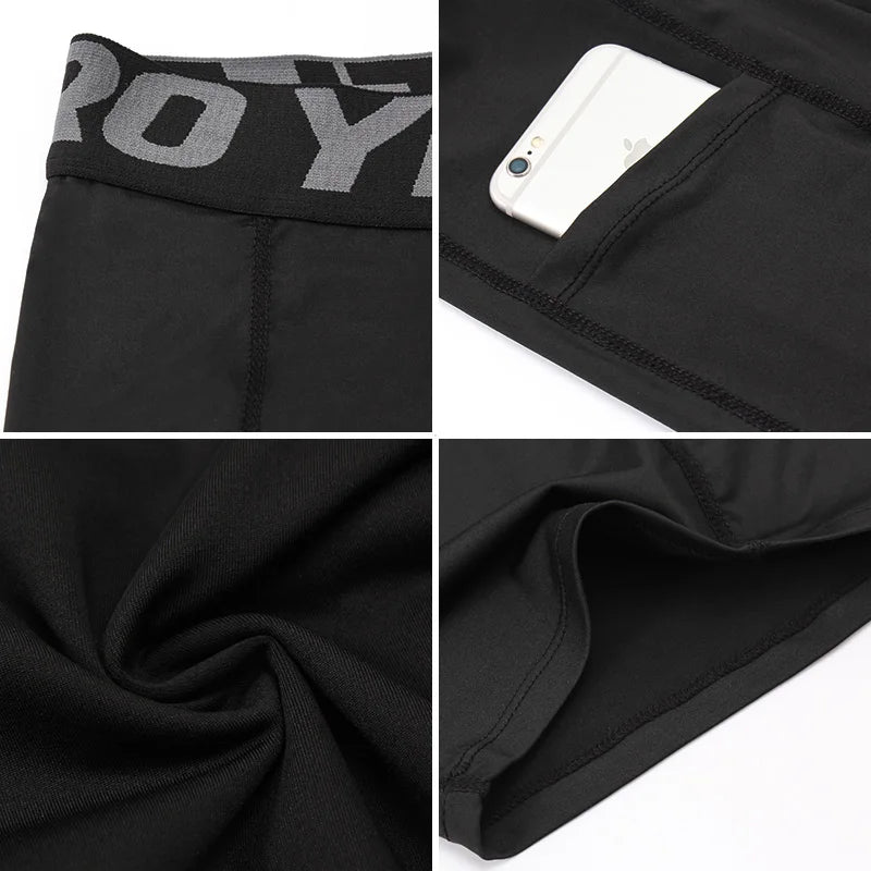 Herren Kompressions-Shorts mit Tasche | Schnelltrocknend für Laufen, Gym & Fitness
