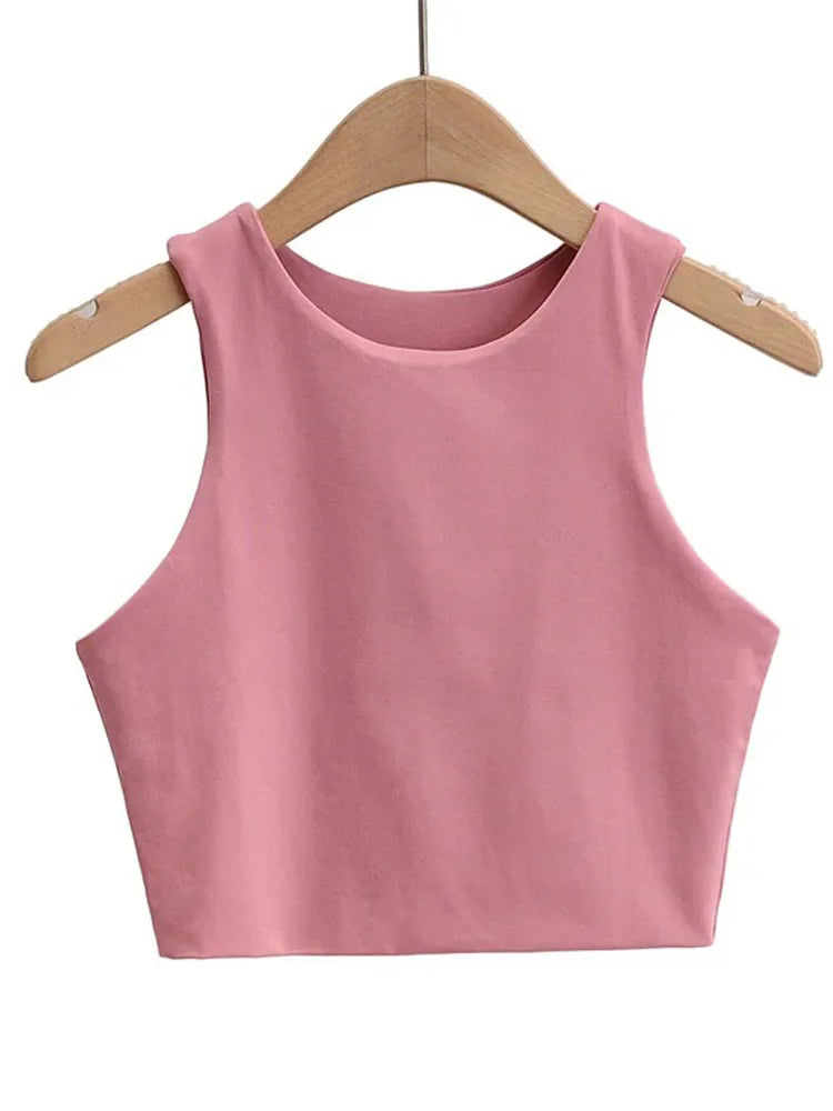 Damen Tank Top – Ärmelloses Sommer-Shirt mit rundem Ausschnitt in 6 Farben