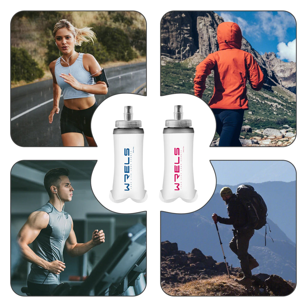 Faltbare Softflasche mit Weithalsmundstück – 300ml / 500ml für Running, Radfahren & Wandern