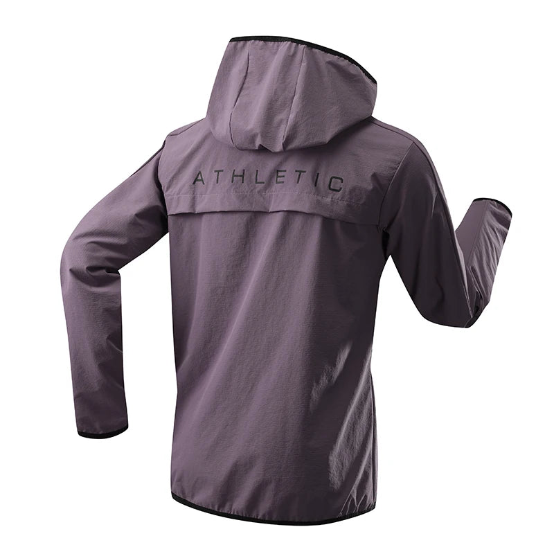 Unisex Herbst-Sportjacke – Windabweisend | Abnehmbare Kapuze | Laufen & Fitness