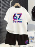 Kinder Sommer-Set mit Witzigem Print – T-Shirt & Shorts