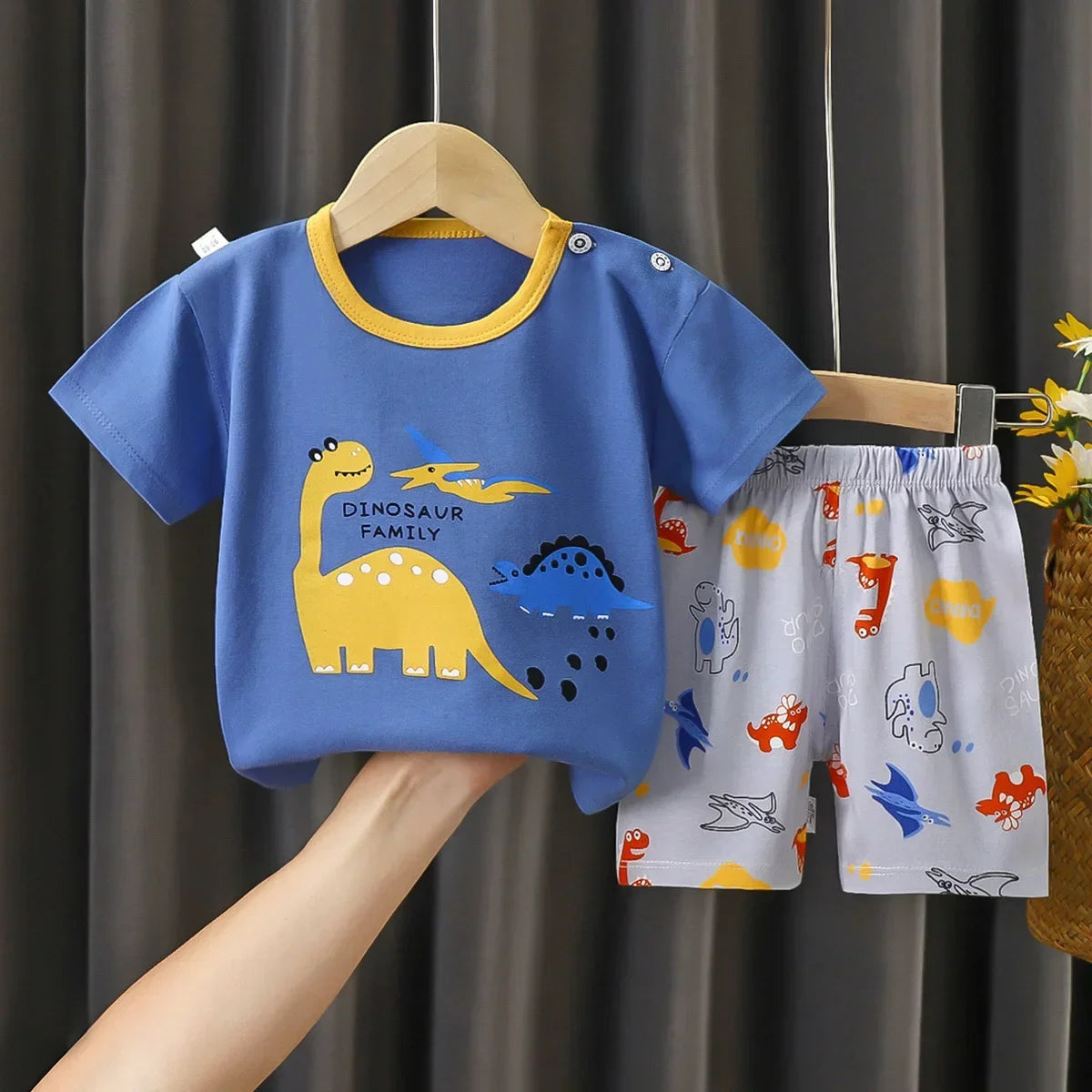 Kinder Sommer-Set – T-Shirt & Shorts | 100% Baumwolle, Atmungsaktiv & Hautfreundlich