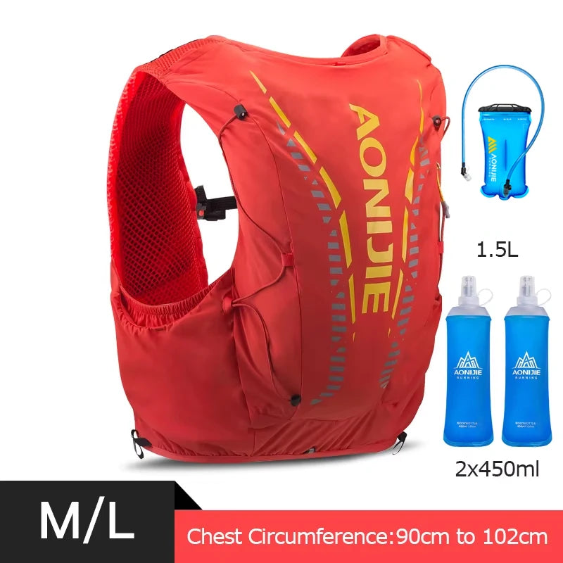 AONIJIE C962 Hydrationsweste 12L – Trailrunning, Wandern & Marathon | Softflask & Trinkblase | Unisex