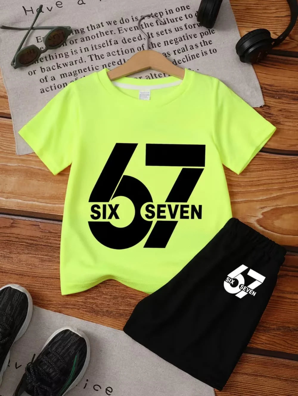Kinder 3D-Print Set – T-Shirt & Shorts