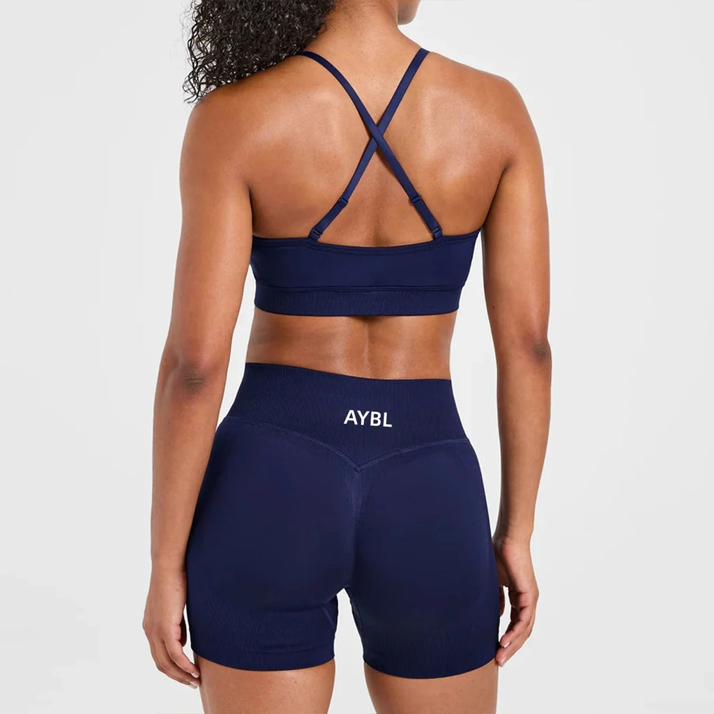 Nahtloses Yoga-Set Damen | Sport-BH oder Shorts, High Elastic