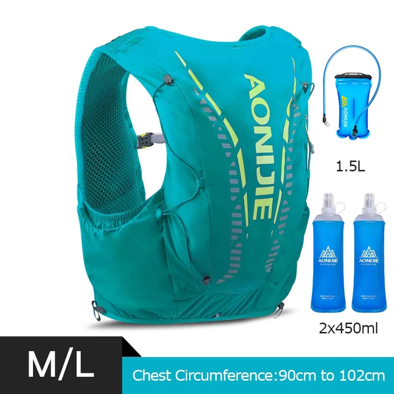 AONIJIE C962 Hydrationsweste 12L – Trailrunning, Wandern & Marathon | Softflask & Trinkblase | Unisex