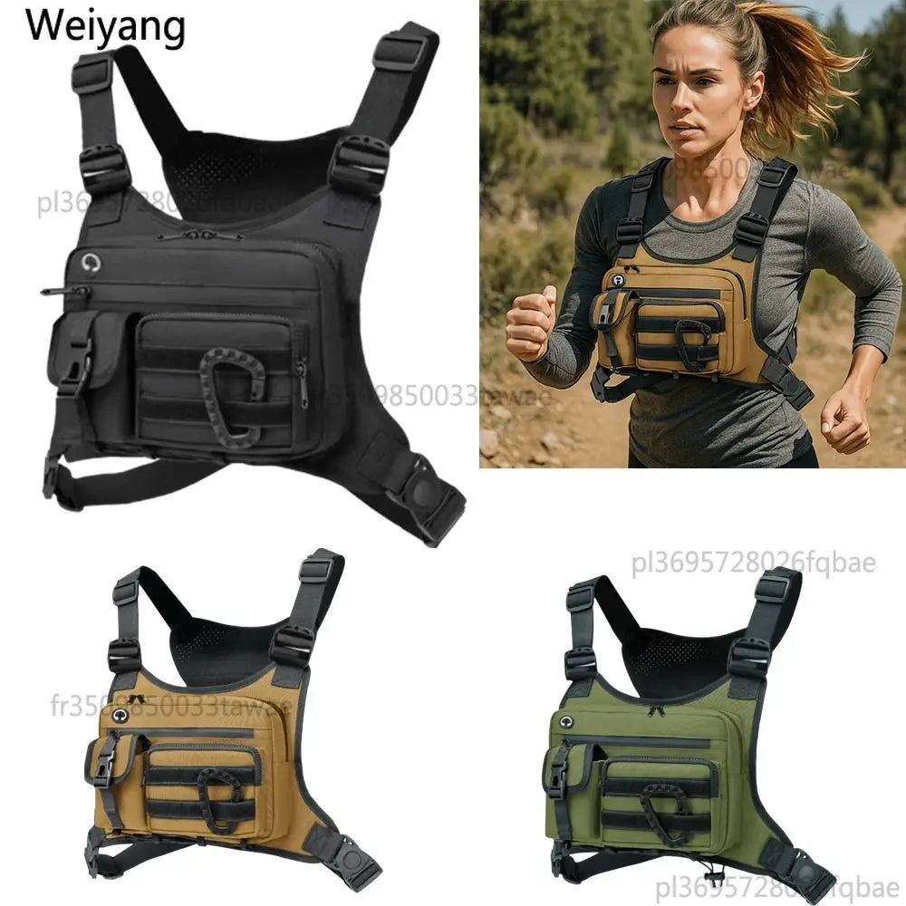 Outdoor Brusttasche – Diebstahlsicher, Wasserdicht & Verstellbar | Hiking, Running & Reisen