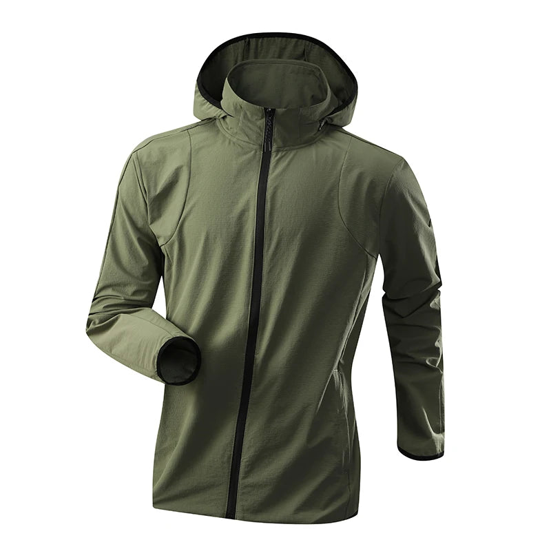 Unisex Herbst-Sportjacke – Windabweisend | Abnehmbare Kapuze | Laufen & Fitness