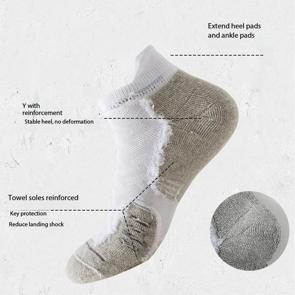Marathon Laufsocken – Gepolstert, Knöchelhoch, schnelltrocknend | 1 oder 3 Paar | Unisex | EUR 38–44